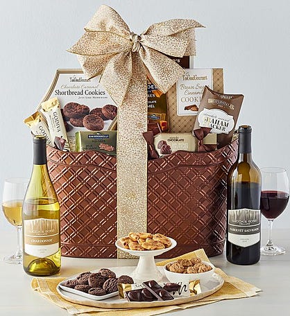 Toast and Celebrate Wine Gift Basket 